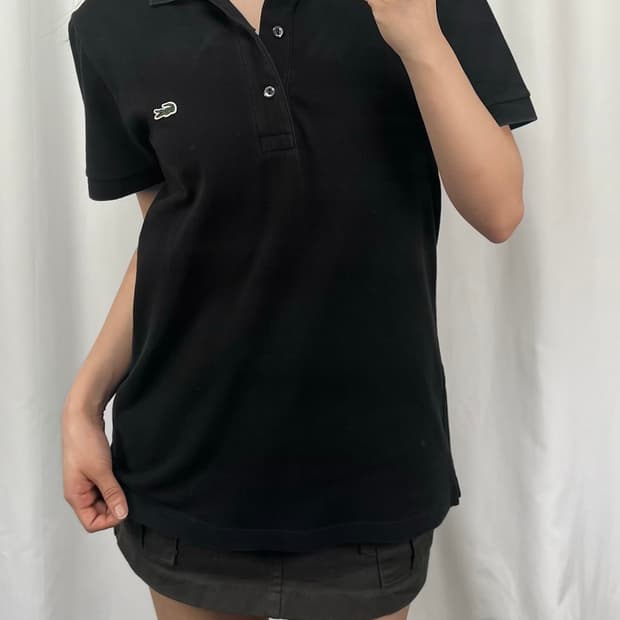 라코스테 블랙 반팔 카라티