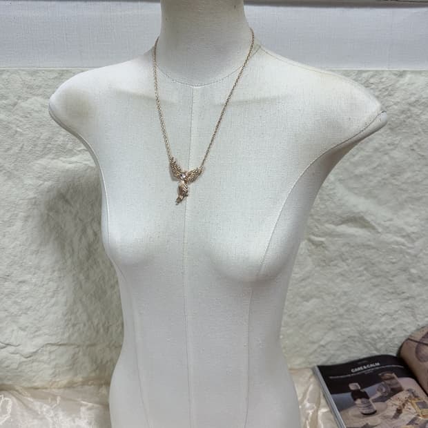 빈티지 로즈골드톤  천사 오리엔탈 목걸이