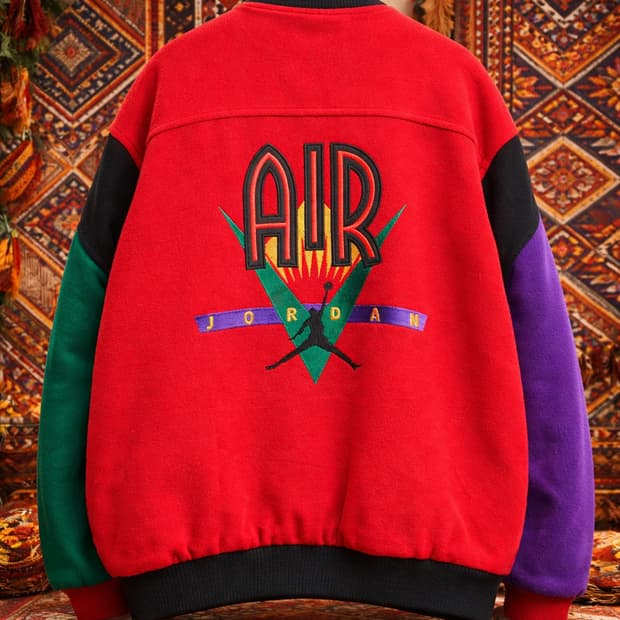 조던 AIR 컬러 블록 바시티 자켓 스타장 빈티지 삼나스포츠 xl 105