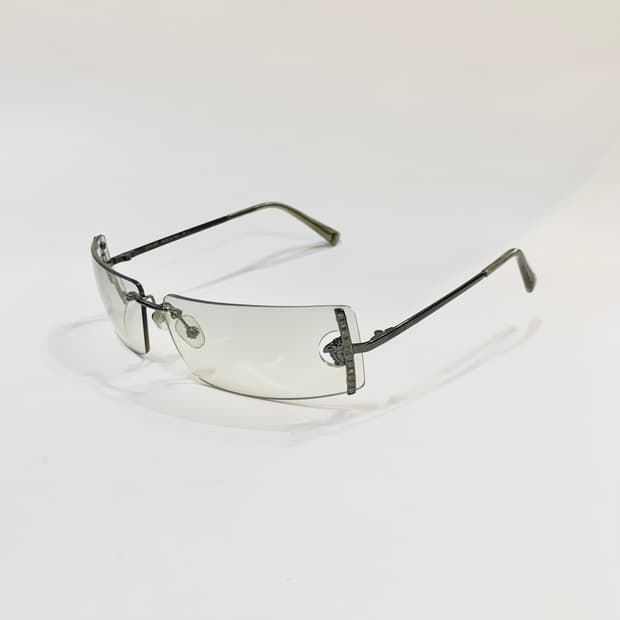 [Event 20] VERSACE 림리스 무테 건메탈 틴트 선글라스