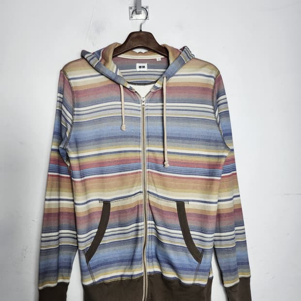 유니클로 빈티지 스트라이프 후드 집업