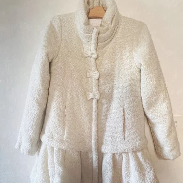 고전)) 리즈리사 리본 히메갸루 라떼갸루 코트 패딩 짜잔씨 빈티지