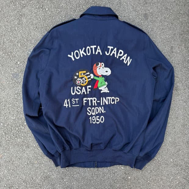 스누피 네이비 블루종자켓