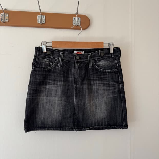 데님 미니 스커트