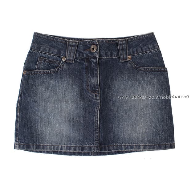 오브제 데님 비즈 미니스커트 44