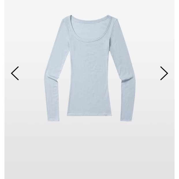 새상품)킴즈서울 SCOOP NECK LONG SLEEVE(아이스블루)
