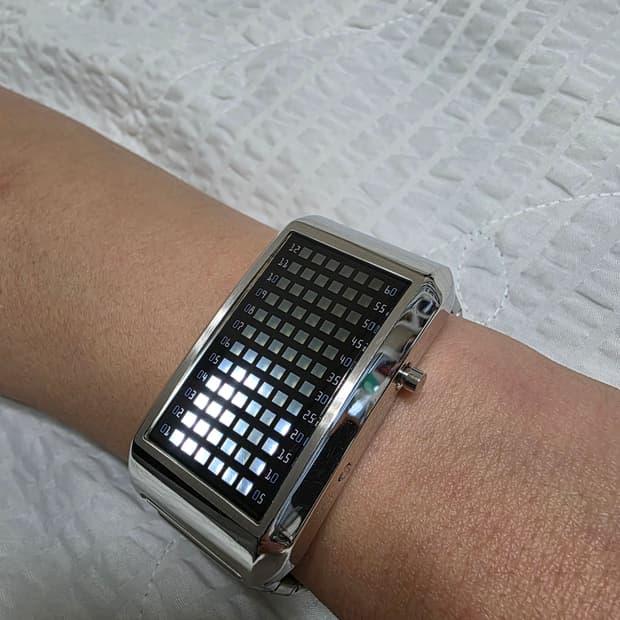 핌프 2세대 실버메탈 pimp LED 시계