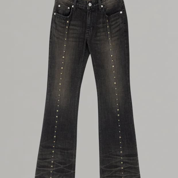 Midnight Move Ribet Bootcut Pants Black