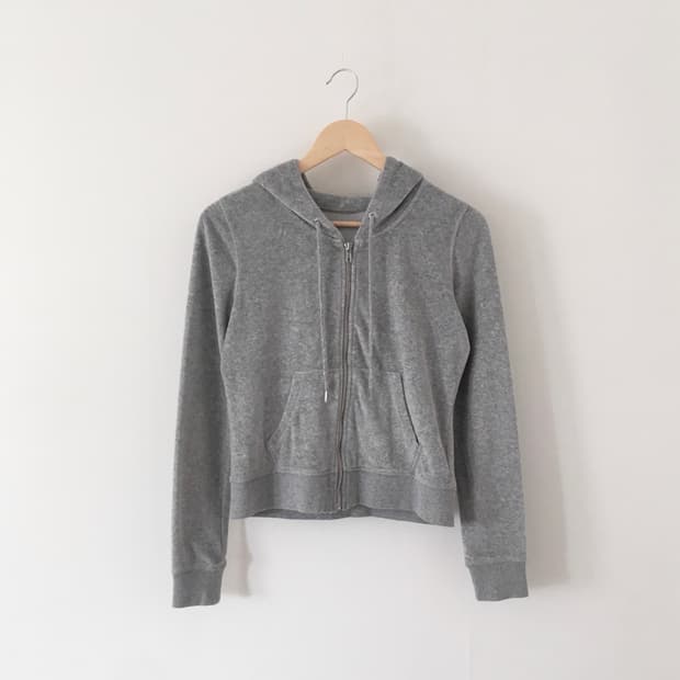 velvet glitter zip up hoodie