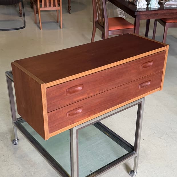 빈티지가구 빈티지 덴마크 티크 2단 서랍장