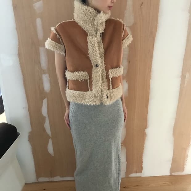  vintage half shearling jacket