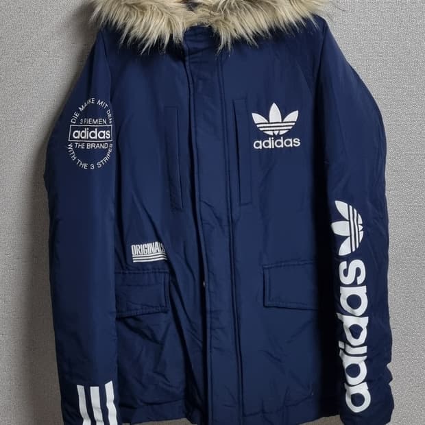 S ) 아디다스 네이비 덕다운 오리털 패딩