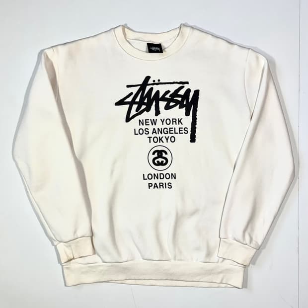 스투시 화이트 맨투맨 XL