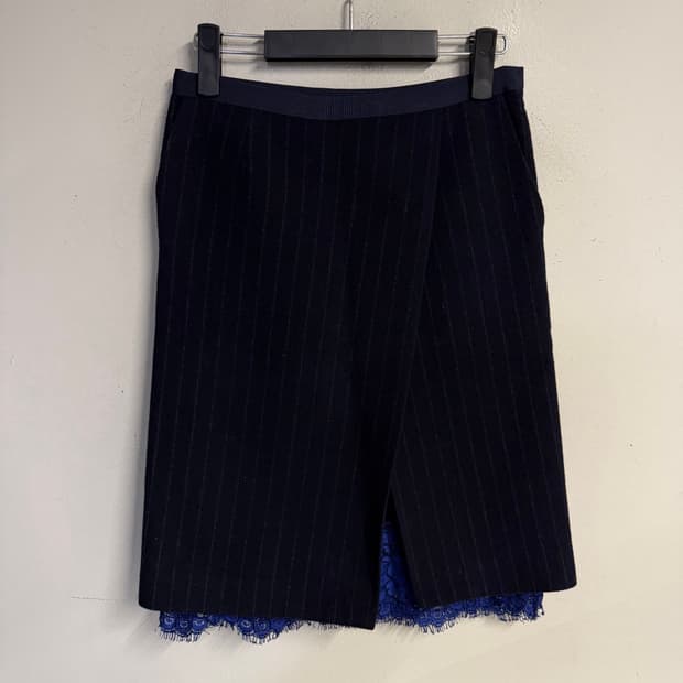 SACAI wool layered skirt 