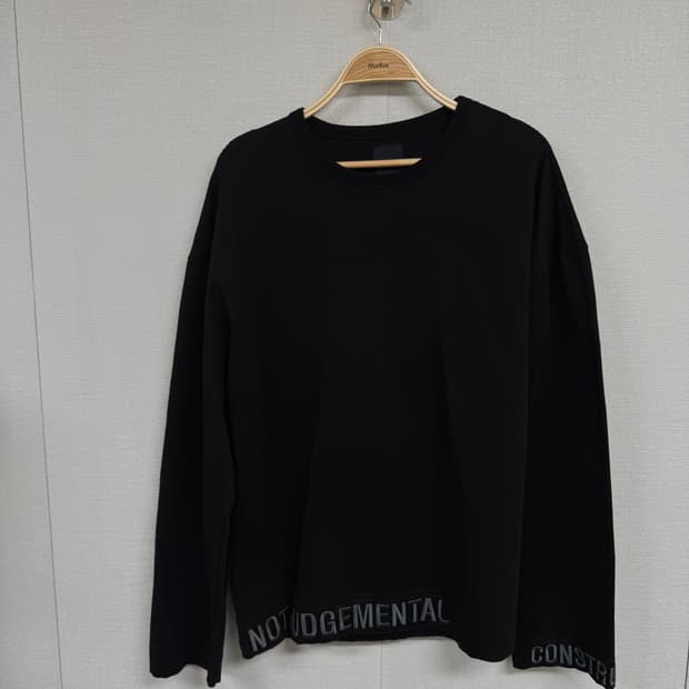 준지 자수 레터링 롱슬리브