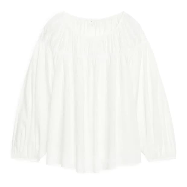 아르켓 퍼프넥 블라우스