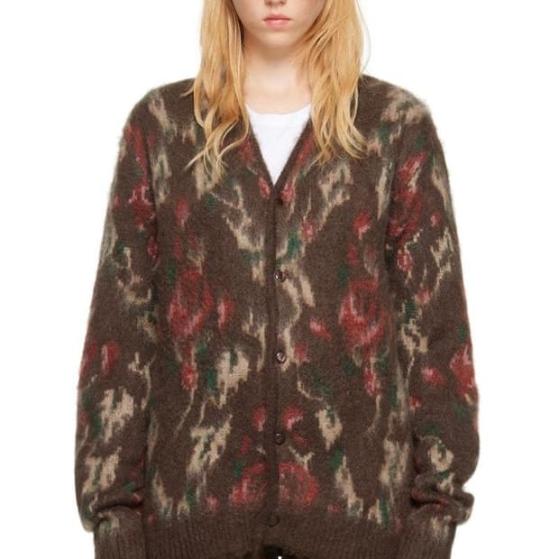 [L]니들즈 모헤어 가디건 로즈