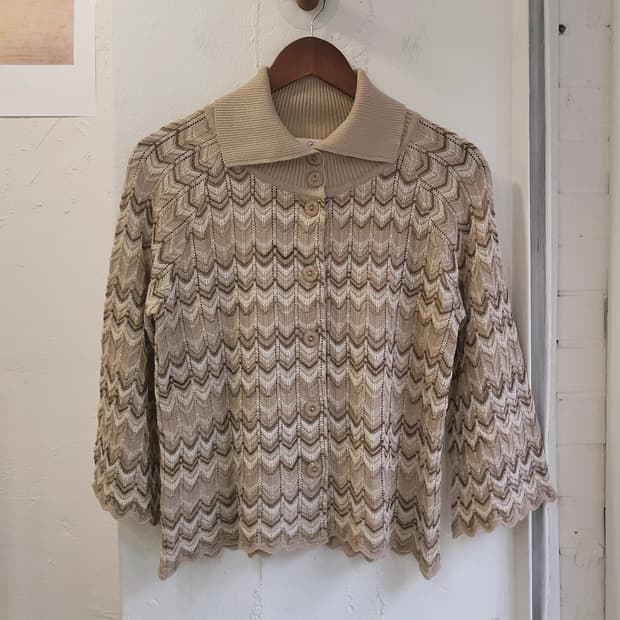 빈티지 크로셰니트 가디건(Japan made)