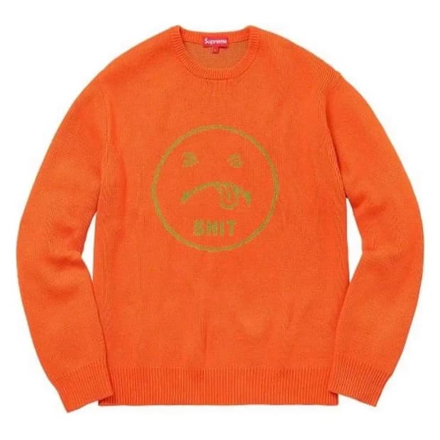 [M] 17FW 슈프림 싯 Shit 스웨터 오렌지