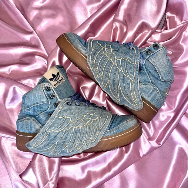 Adidas jeremy Scott denim wing sneakers