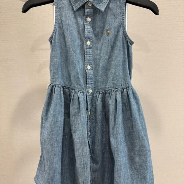 폴로 랄프로렌 키즈 샴브레이 셔츠드레스