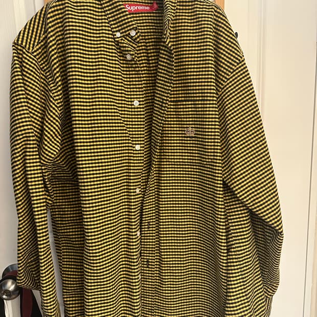 슈프림 체크 옥스퍼드 셔츠 L