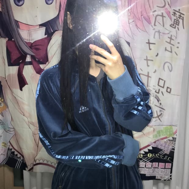 아디다스 희귀 아노깔 블루 벨벳 져지