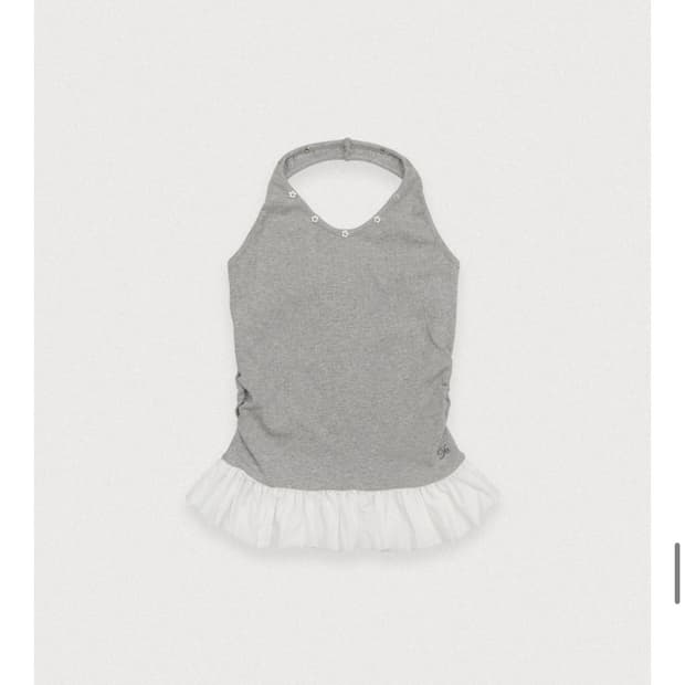 택o 새상품) 포에토 페탈 엣지 홀터 탑 그레이