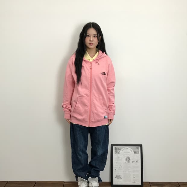 The North Face Pink Zip Hoodie
