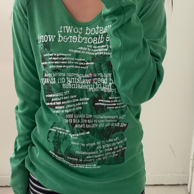 일본빈티지 레터링 롱슬리브