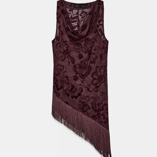 자라 프린지 언밸런스 탑