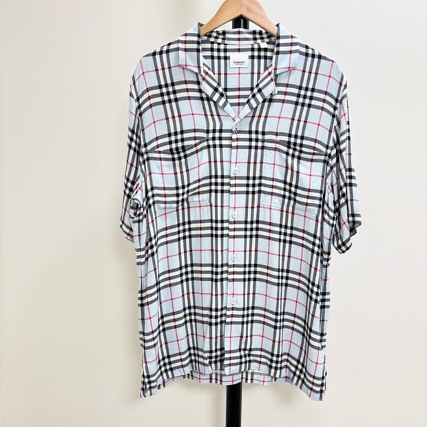[M]버버리 체크 반팔 셔츠