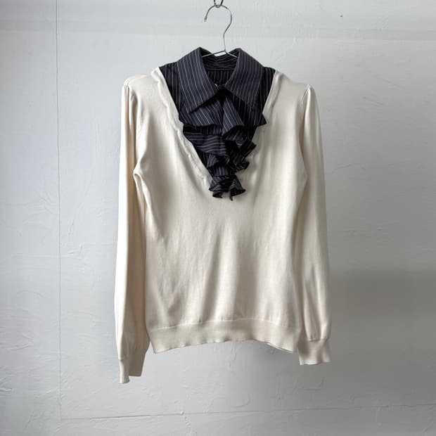 Beloved 레이어드 러플 니트