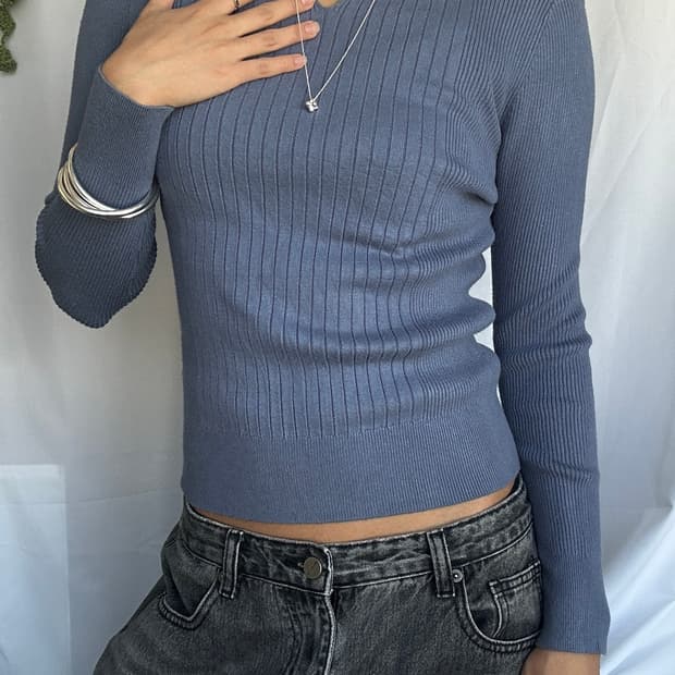 빈티지 골지 니트