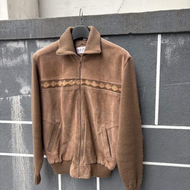 70‘s 스웨이드 패널 가디건