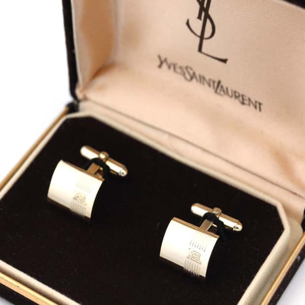 입생로랑 A등급 유광 남자 명품 커프스 빈티지