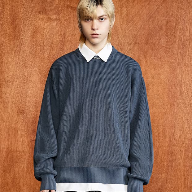 엘무드 폴 벌룬 디테일 니트 / 남성 니트/ 남자 니트