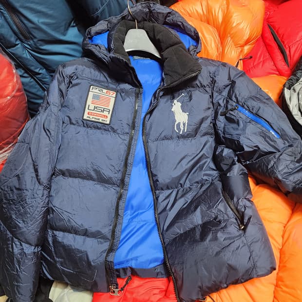 폴로 빅포니 성조기 패딩 xl