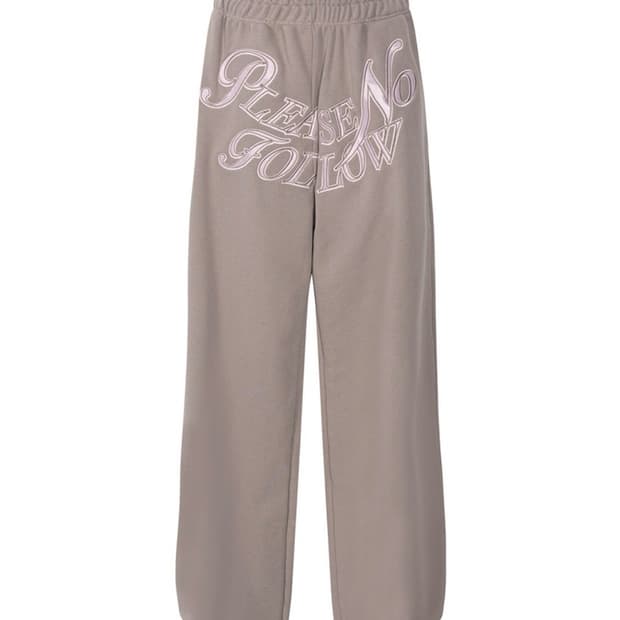 플리즈노팔로우 마미 와이드 조거 모카무스 