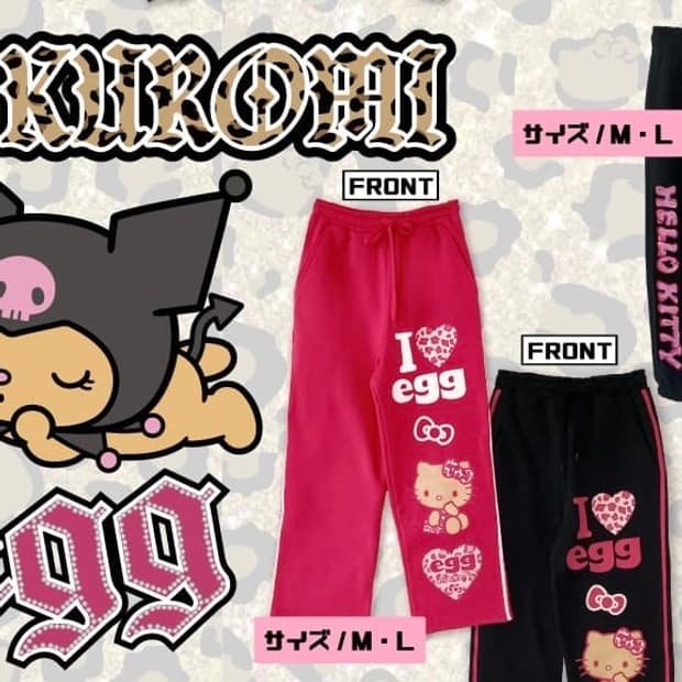 EGG 헬로키티 콜라보 트레이닝 팬츠 L 베이비메탈클럽 갸루  