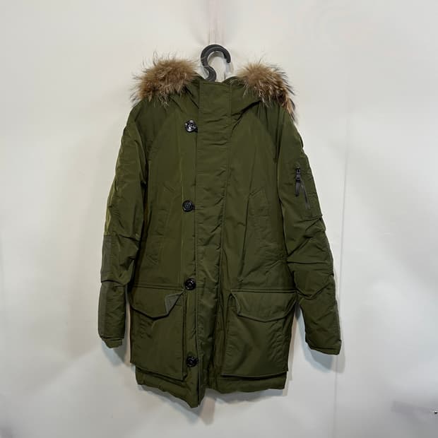 헤지스 남성 구스다운 야상 패딩 95 