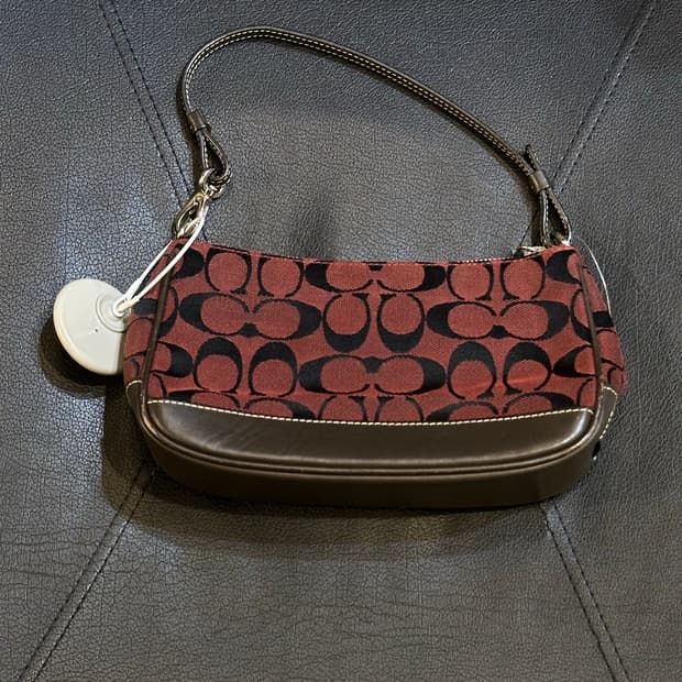 COACH 코치 레드 미니 토트백