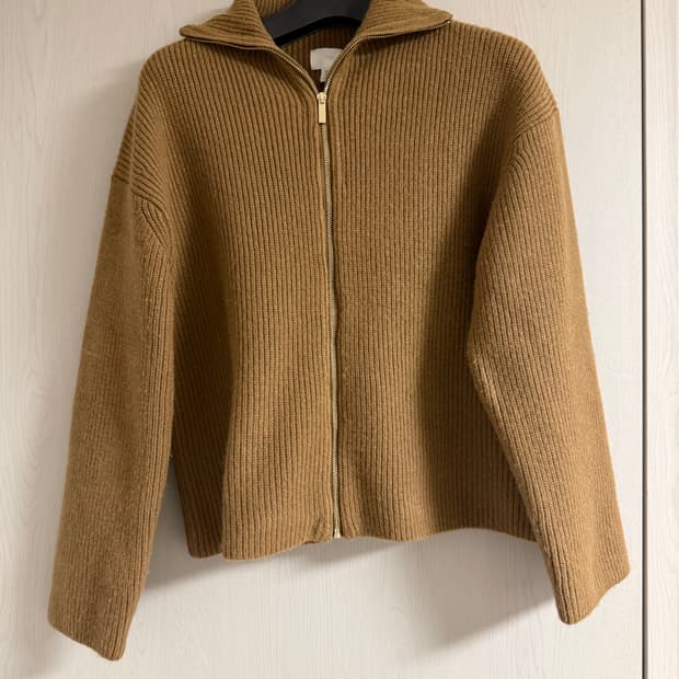 h&m 집업 가디건 브라윤