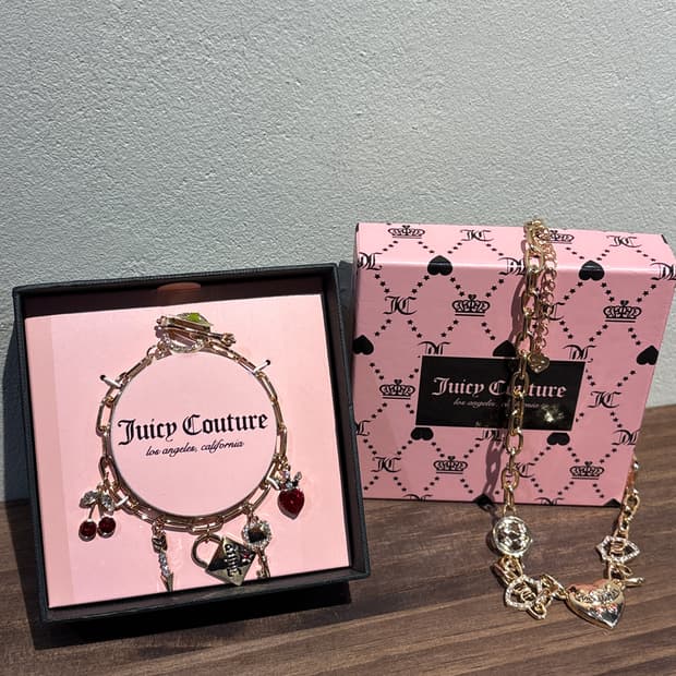 쥬씨꾸뛰르 참팔찌 목걸이 세트 y2k