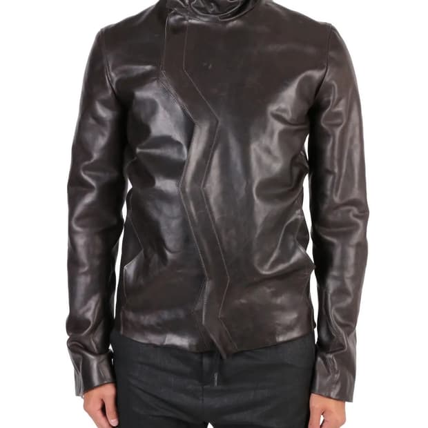 CLOSED CRASH SEAM CORDOVAN LEATHER JAC켓