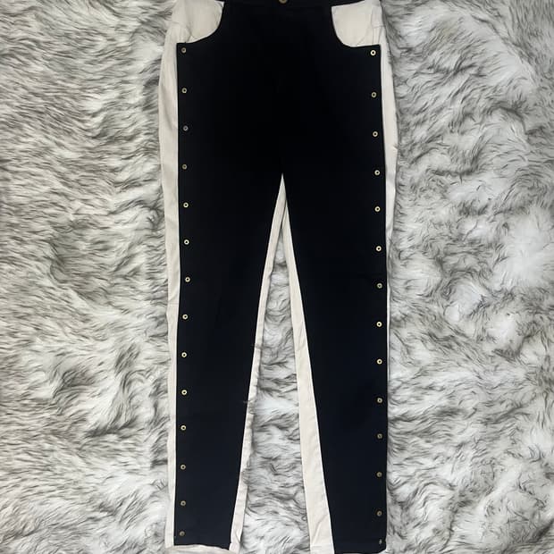 [28] 겐조 파리스 투톤 스냅 버튼 팬츠