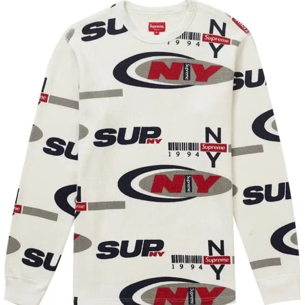 (L) 슈프림 뉴욕 와플 써멀