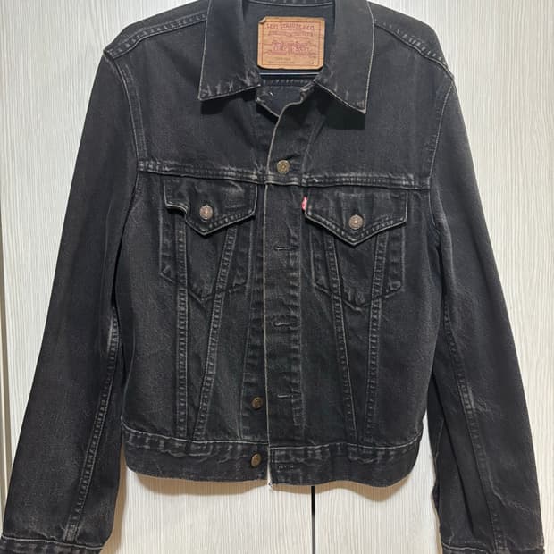 리바이스 블랙 데님 자켓 S