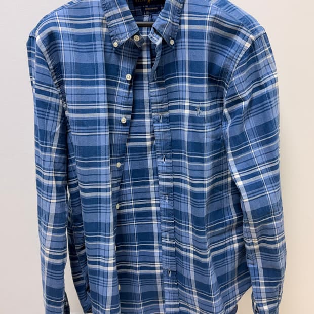 폴로 랄프로렌 블루 체크 셔츠