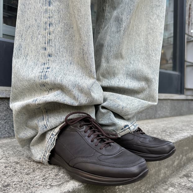 00s 빈티지 프라다 스포츠 플랫폼 가죽 스니커즈